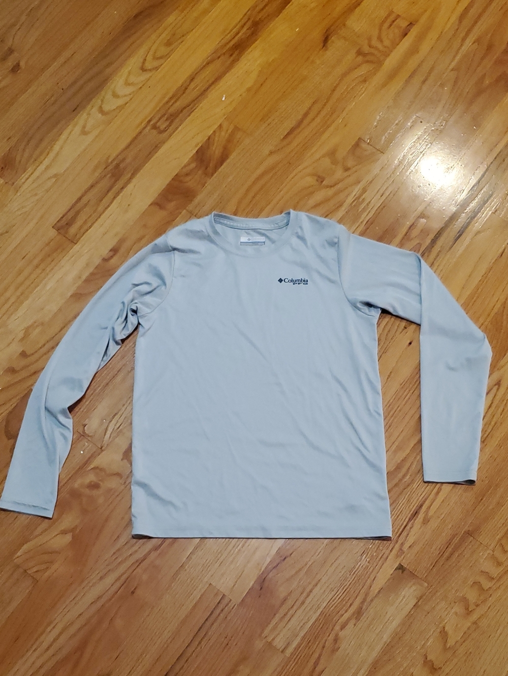 Columbia PFG Boys Long-Sleeve Performance Tee - Light Blue